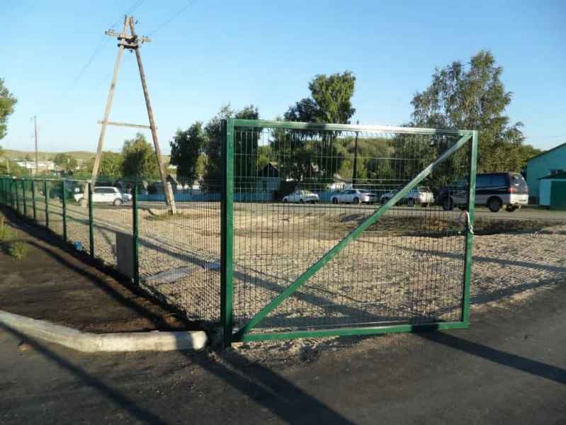 Ворота и 3д забор территории школы в Шемонаихе